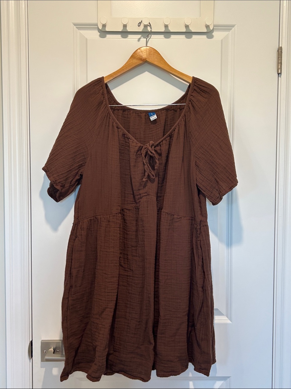 Old Navy Brown Mini Dress with Tie Front
